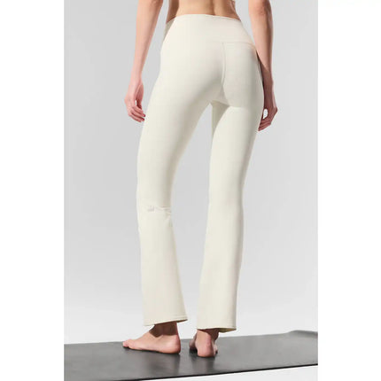 alo Women's Airbrush High-Waist 7/8 Bootcut Legging Ivory