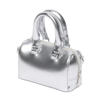 Dr. Martens Mini Top Handle Bag Silver Metallic Patent Lamper Silver