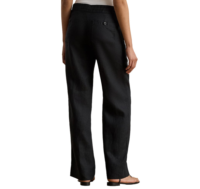 Polo Ralph Lauren Women's Linen Wide-Leg Pant Polo Black