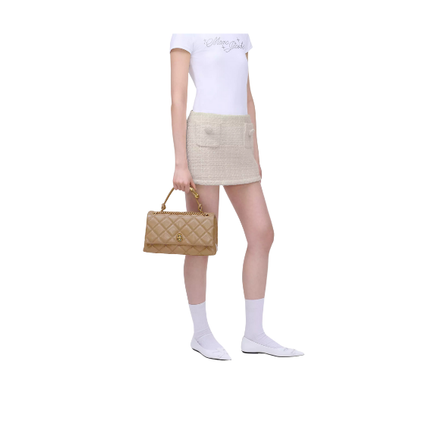 Marc Jacobs Women's The Quilted Dual Convertible Shoulder Bag Camel
