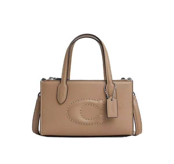 Coach Women's Nina Mini Tote Bag Silver/Taupe