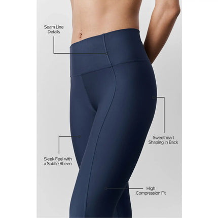 alo Women's Airlift High-Waist 7/8 Fine Line Legging Navy