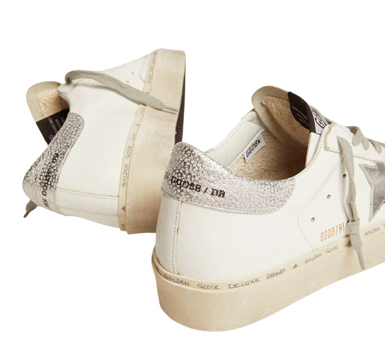 Golden Goose Women's Hi Star with Star and Metallic Silver Heel