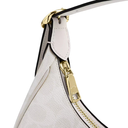Coach Women's Emily Shoulder Bag In Signature Canvas Gold/White/Chalk