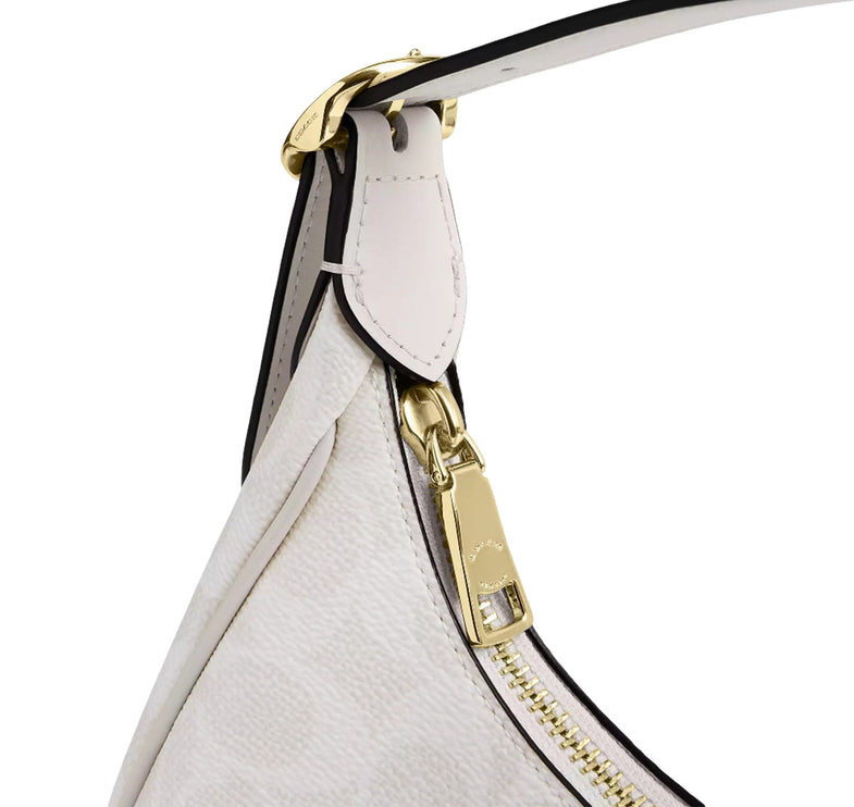 Coach Women's Emily Shoulder Bag In Signature Canvas Gold/White/Chalk