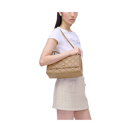 Marc Jacobs Women's The Quilted Dual Convertible Shoulder Bag Camel