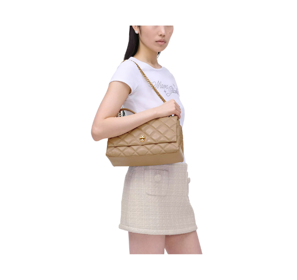 Marc Jacobs Women's The Quilted Dual Convertible Shoulder Bag Camel