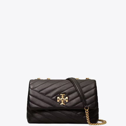 Tory Burch Women's Small Kira Chevron Convertible Shoulder Bag Black