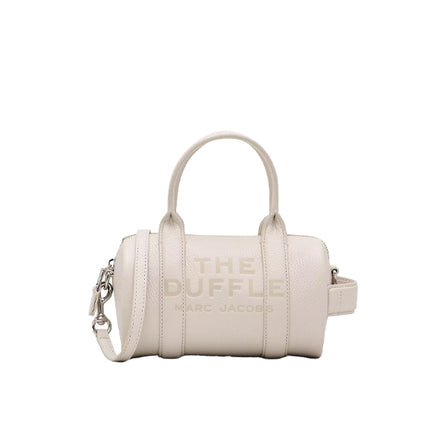 Marc Jacobs Women's The Leather Mini Duffle Bag Cotton Silver - Özel Fiyat