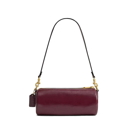 Coach Women's Barrel Bag Brass/Dark Cherry