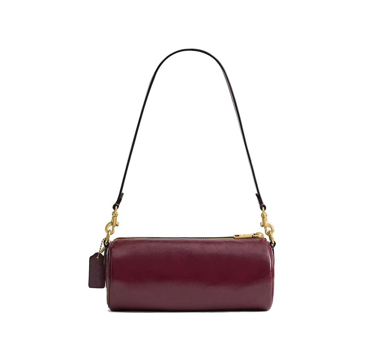 Coach Women's Barrel Bag Brass/Dark Cherry