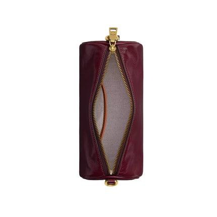Coach Women's Barrel Bag Brass/Dark Cherry