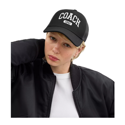 Coach Unisex Coach 1941 Embroidered Trucker Hat Cottontwill/Black