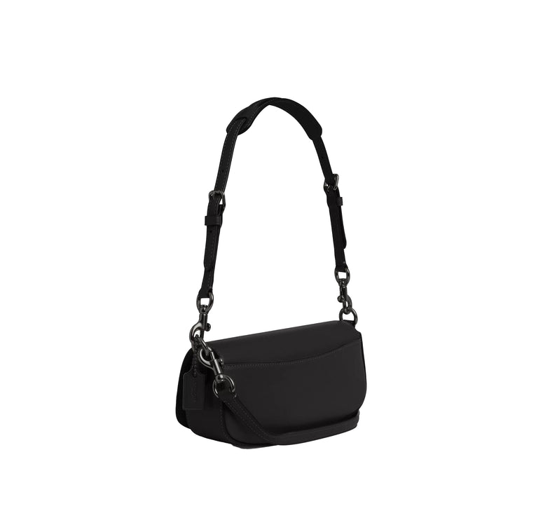 Coach Women's Andrea Small Shoulder Bag In Smooth Leather With Tonal Hardware Black Copper/Black