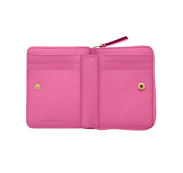 Marc Jacobs Women's The Leather Mini Compact Wallet Bow Pink