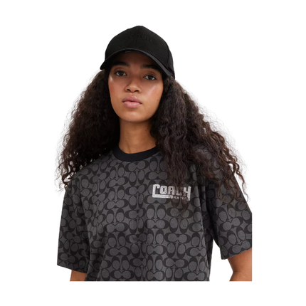 Coach Unisex Embroidered Baseball Hat Black