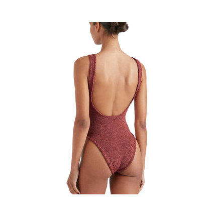 HUNZA G Women's Domino Swim Metallic Rosewood