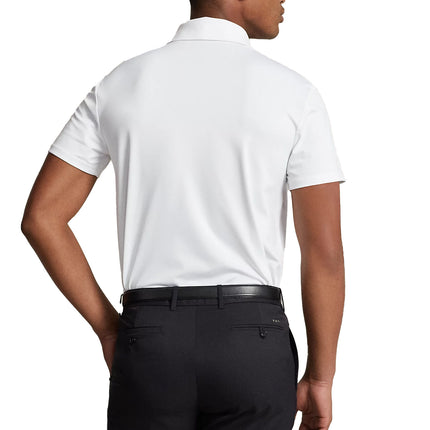 RLX Golf Ralph Lauren Men's Tailored Fit Polo Bear Polo Shirt Ceramic White