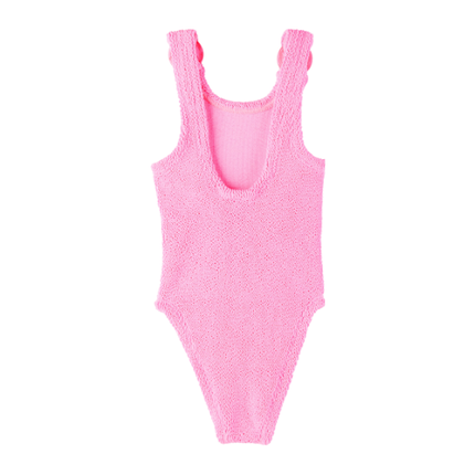 HUNZA G Baby Pink Domino Swim