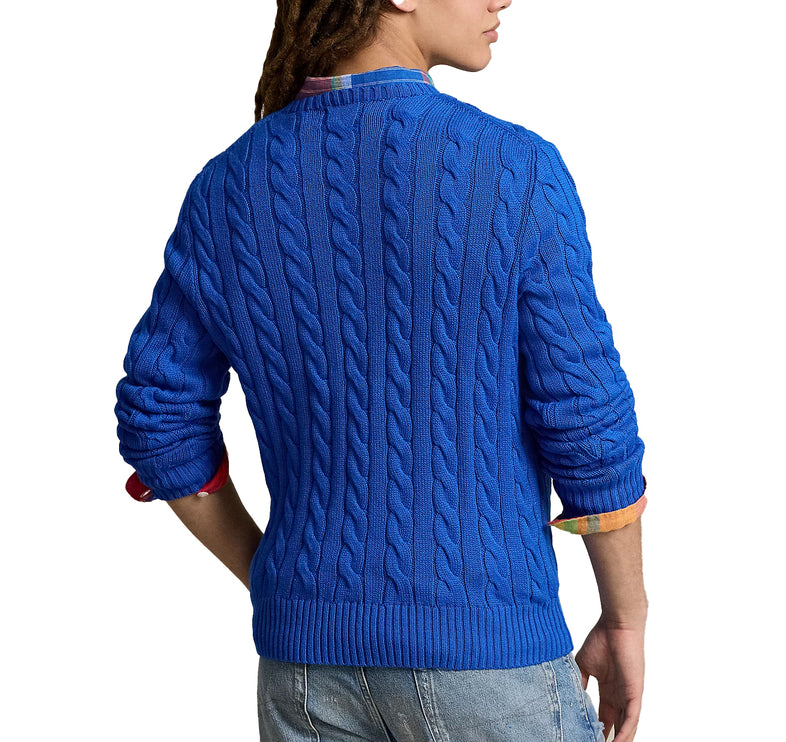 Polo Ralph Lauren Men's Cable Knit Cotton Sweater Heritage Blue