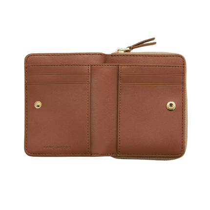 Marc Jacobs Women's The Leather Mini Compact Wallet Camel