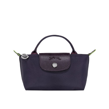 Longchamp Women's Le Pliage Green Pouch With Handle Bilberry
