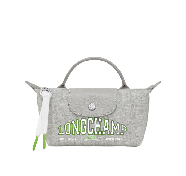 Longchamp Women's Le Pliage Collection Pouch Grey - Hemen Kargoda