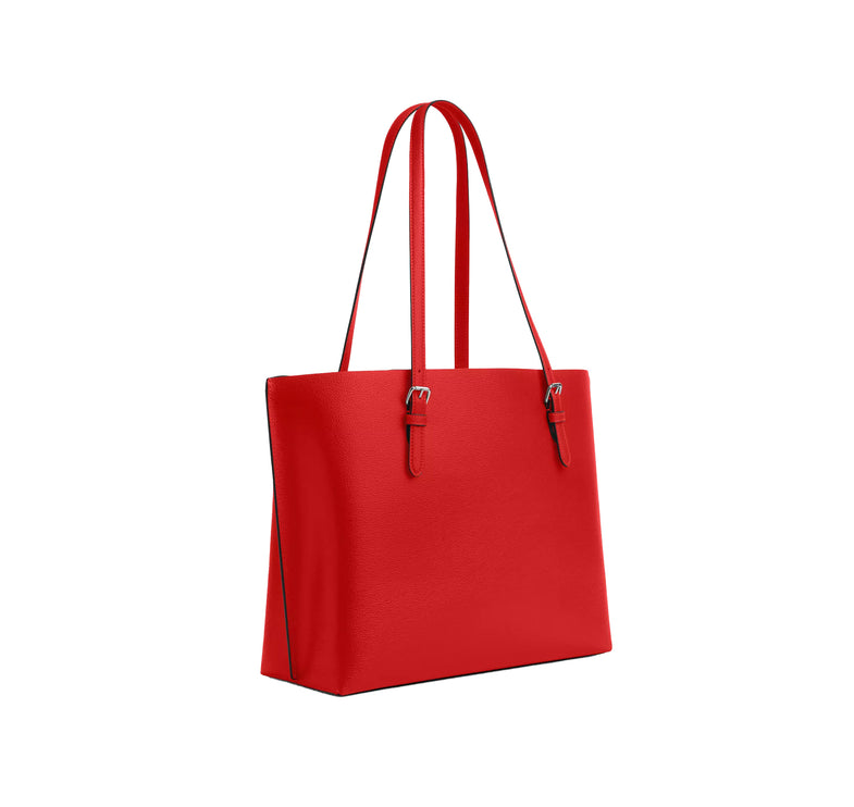 Coach Women's Mollie Tote Bag Silver/Miami Red