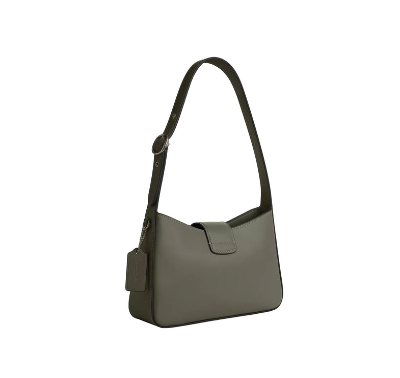 Coach Women's Eliza Shoulder Bag With Leather Covered Closure Gunmetal/Military Green