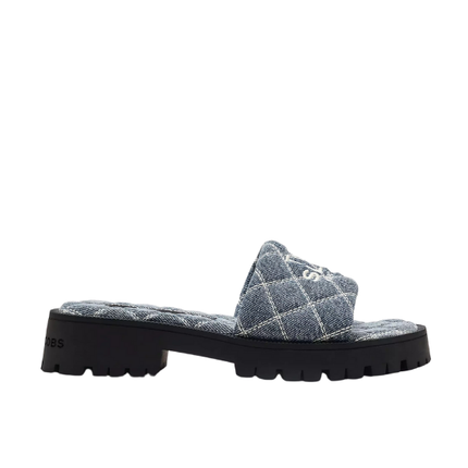 Marc Jacobs Women's The Quilted Denim Lug Sole Slide Denim