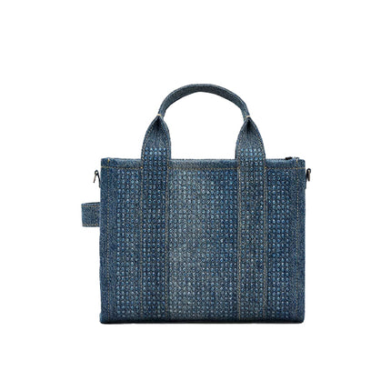 Marc Jacobs Women's The Crystal Denim Small Tote Bag Blue