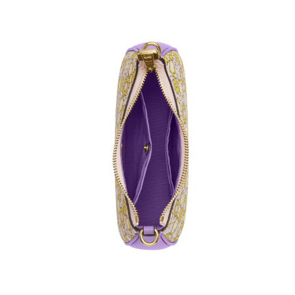 Coach Women's Teri Mini Crossbody Bag With Floral Print Gold/Lilac Multi