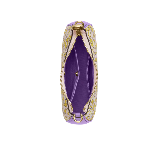 Coach Women's Teri Mini Crossbody Bag With Floral Print Gold/Lilac Multi