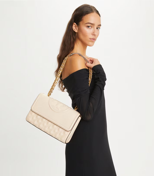 Tory Burch Women's Fleming Convertible Shoulder Bag New Cream