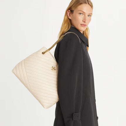 Tory Burch Women's Kira Chevron Tote New Cream