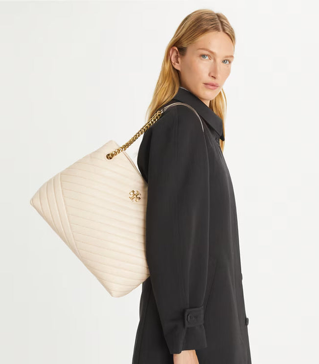 Tory Burch Women's Kira Chevron Tote New Cream