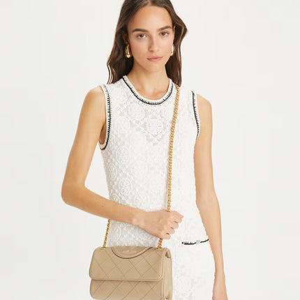 Tory Burch Women's Small Fleming Soft Convertible Shoulder Bag Fresh Clay
