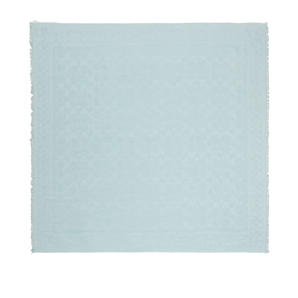 Coach Women's  Signature Oversized Square Scarf Light Blue
