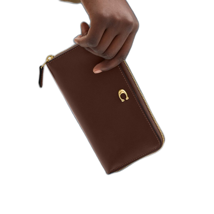 Coach Women's Essential Accordion Zip Wallet Brass/Maple