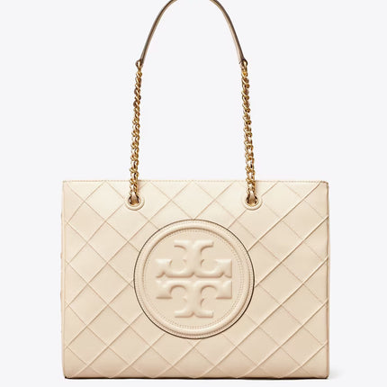 Tory Burch Women's Fleming Soft Chain Tote New Cream