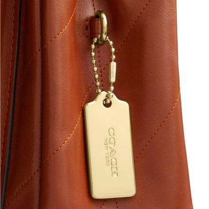 Coach Women's Elodie Crossbody Bag With Quilting Gold/Cinnamon