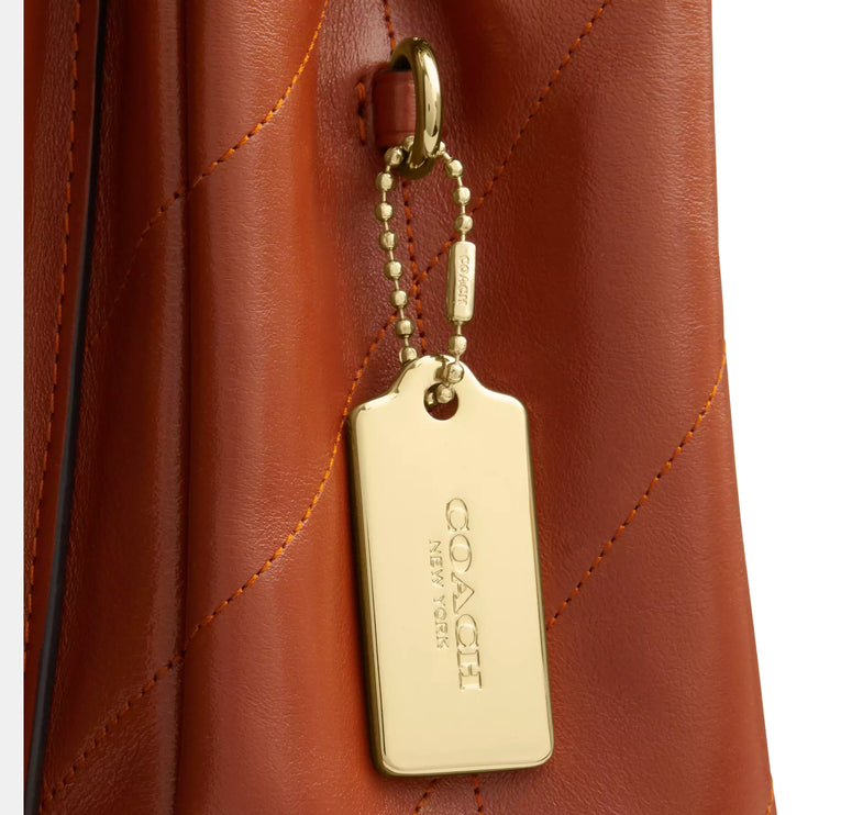 Coach Women's Elodie Crossbody Bag With Quilting Gold/Cinnamon