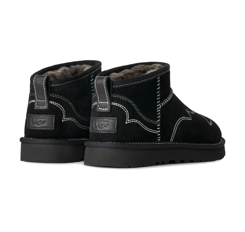UGG Women's Classic Ultra Mini Western Black