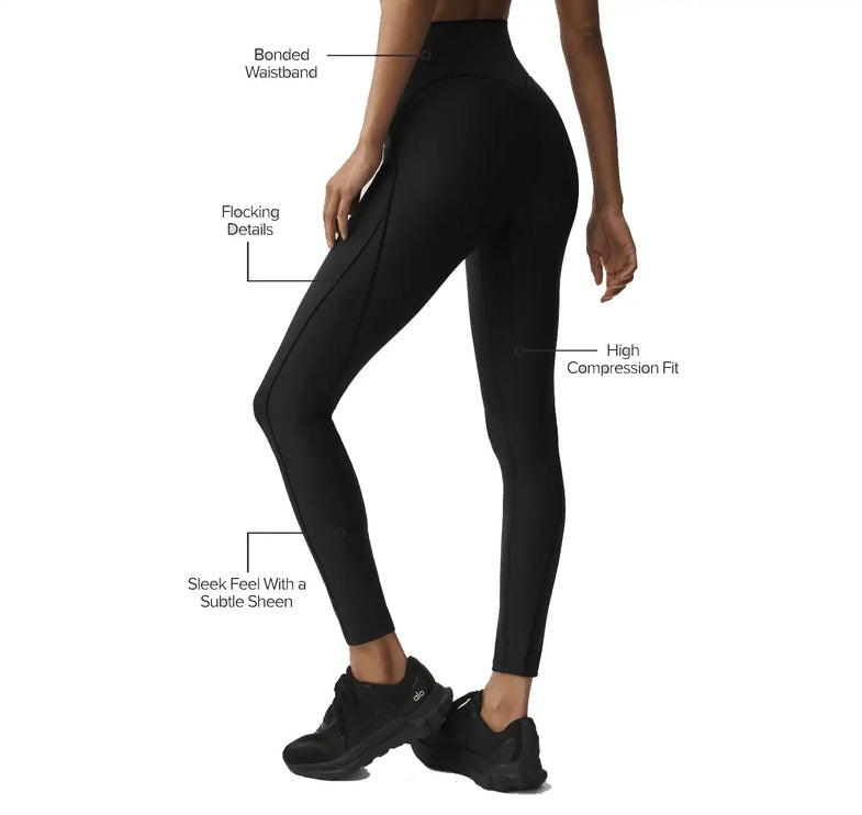 alo Women's Airlift High-Waist Top-Notch Legging Black
