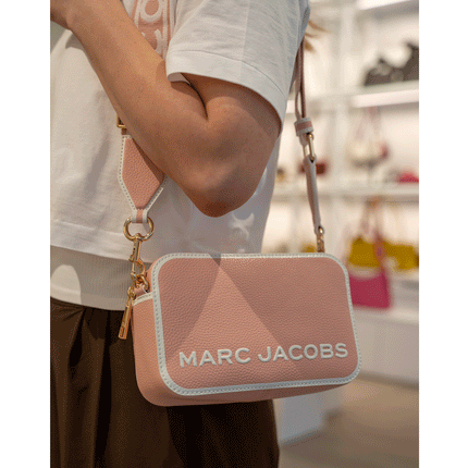 Marc Jacobs Women's Flash Leather Crossbody Bag Colorblock Pink Multi