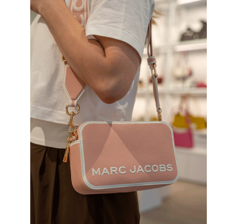 Marc Jacobs Women's Flash Leather Crossbody Bag Colorblock Pink Multi