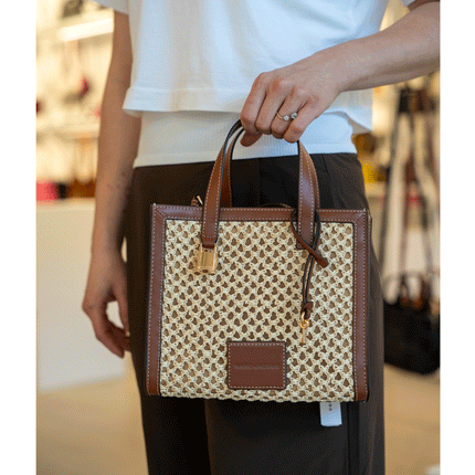 Marc Jacobs Women's Mini Grind Woven Tote Bag Natural