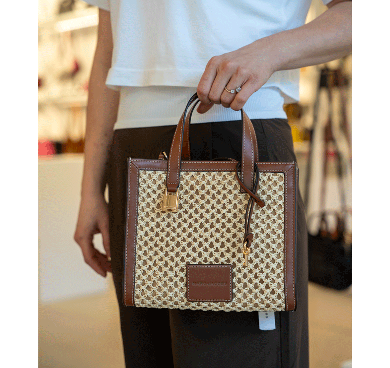 Marc Jacobs Women's Mini Grind Woven Tote Bag Natural