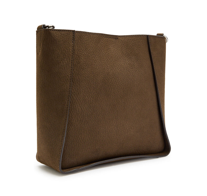 Stella McCartney Women's Logo Suede Crossbody Bag Mocha