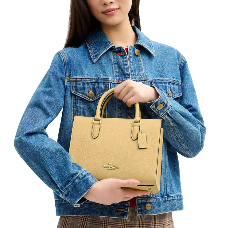 Coach Women's Maggie Small Tote Bag Gold/Vanilla